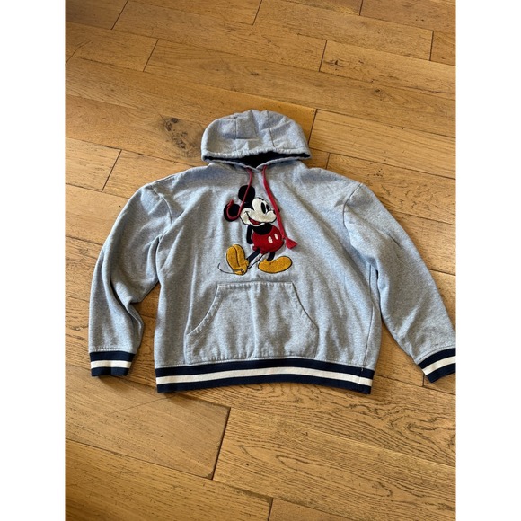 Disney Walt Disney World Mickey Mouse Gray Hoodie Womens Large Hooded - Picture 1 of 8